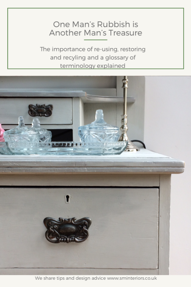 Restoring re-using recycling of interior items and glossary of terminology explained