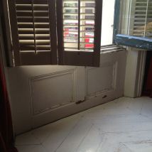 Painted floor and shutters. pinterest