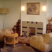 A modern 'Deco' 1930's living room as seen in the Geffrye Museum