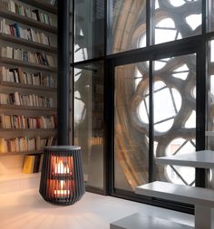 Modern stove gives an industrial edge.