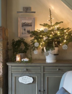 Small Christmas tree adding impact in small space
