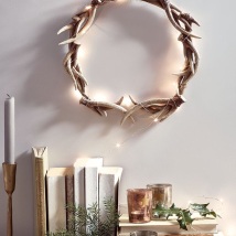 Antler Wreath with lights from Cox and Cox